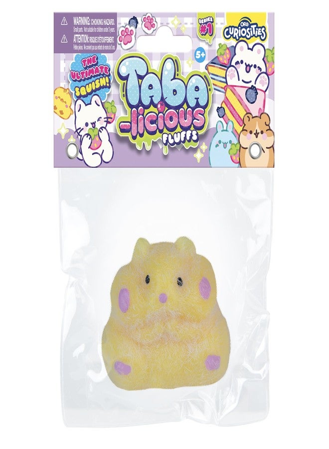 The Orb Factory ORB Tabalicious Fluffs TABA Squishy Hamster (Yellow) - Fuzzy, Flocked, Cute Animal TABA Squishies Toys - Soft, Sticky Stress Ball Fluff Toys - Kawaii Sensory and Fidget Toys and Gifts Kids and Adults - Image 5